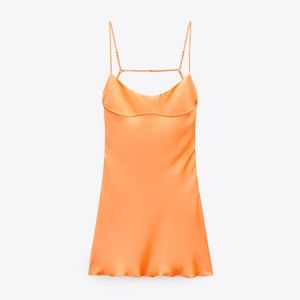 Zara cutout satin dress.